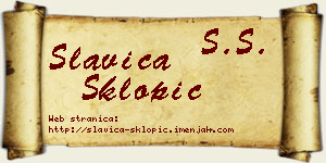 Slavica Sklopić vizit kartica